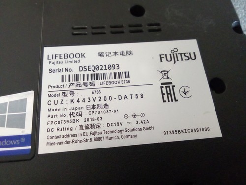 Fujitsu LifeBook E736 Intel Core i7-6600U / 13,3 Zoll #3 - Afbeelding 15 van 15