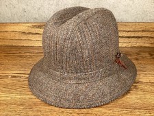 MENS VINTAGE WOOL HAT UNION MADE MADE IN USA BROWN SIZE 7 1/4 to 7 3/8 LARGE