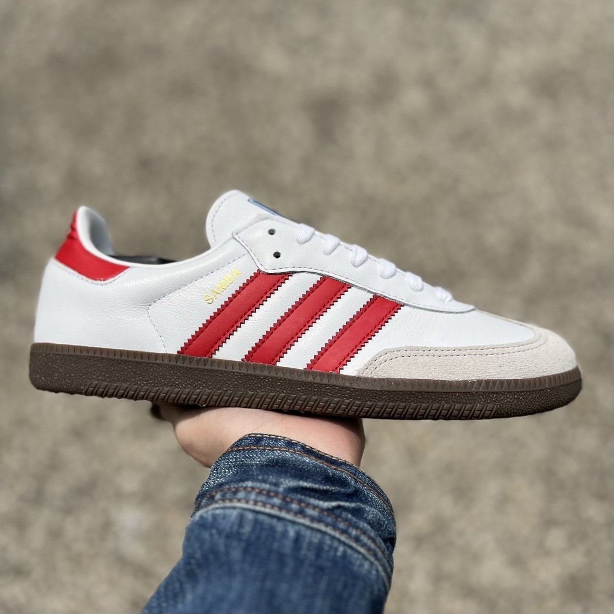 【adidas】SAMBA OG WHITE Adidas Original Samba OG Men's Athletic Shoe White Sneaker