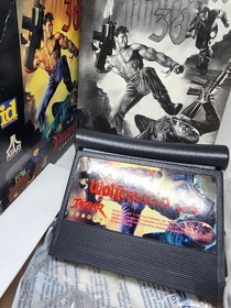 WOLFENSTEIN 3D Atari Jaguar Cart, Manual, White insert, Overlay J9028 CIB