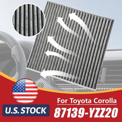 Activated Carbon Air Filter 87139-YZZ20 87139-YZZ08 For Toyota A/C Cabin - Image 1 of 4