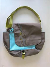 Stampin Up Convention Bag; Brown/green strap/light blue inside