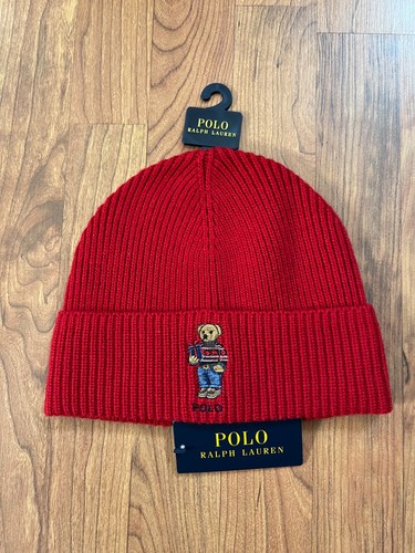 Polo Ralph Lauren Holiday Bear Rib-Knit Beanie Brand New With Tags Size:One Size - Picture 1 of 4