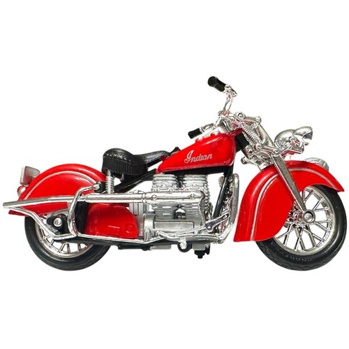 Vintage Maisto 1948 Red Indian Chief “Big Twin” Motorcycle 1:18 Diecast - LE - Picture 9 of 14