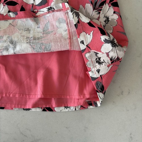 Hollister Pink Skirt White Floral Print Short A Line Skirt Size Small BNWT - Picture 3 of 8
