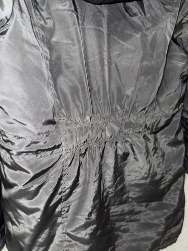 Damen Leicester City Fußball Pelz Kapuze Mantel hinten Größe 12 Top Zustand - Bild 11 von 12