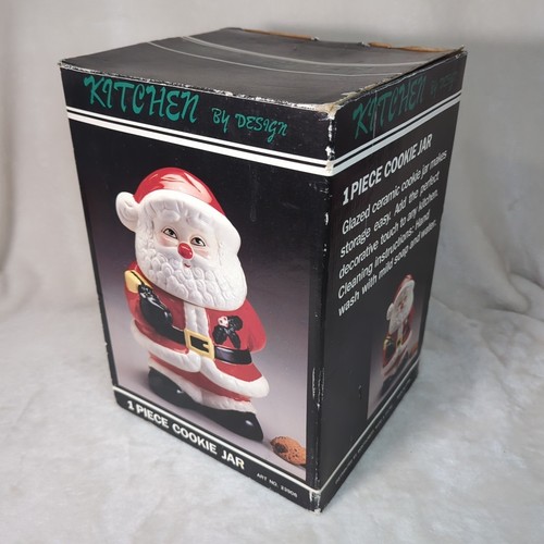 Weihnachtsmann Keramik Keksdose 11" Vintage Weihnachten Urlaub Montgomery Ward mit Box - Bild 12 von 17