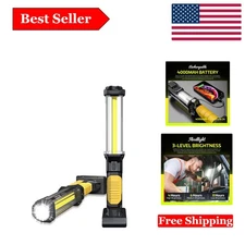 Super Bright Rechargeable LED Work Light with Magnetic Base — 1500 Lumens, Po...