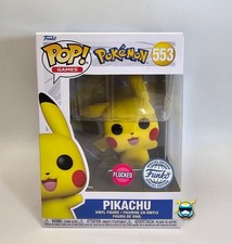 Funko Pop PIKACHU #553 Pokemon Games Flocked Special Edition NEW Vinyl Figure 
