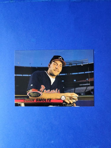 1993 Topps Stadium Club Baseball John Smoltz #463 Atlanta Braves HOF  - Picture 2 of 3