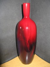 LARGE ROYAL DOULTON FLAMBE VEINED VASE - 1617