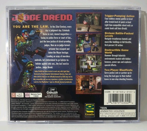 Judge Dredd (PS1, 1998) CIB, tarjeta de registro, BL, Sony PlayStation 1, PS - Imagen 2 de 9
