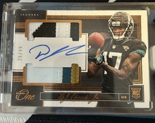 2018 panini one, auto & patch copper, DJ Chark Jr.  /49,  No.69