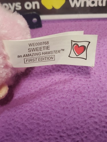 Webkinz Ganz Amazing Hamsters Sweetie Pink 4" Plush Stuffed Animal Toy No Code - Picture 12 of 16