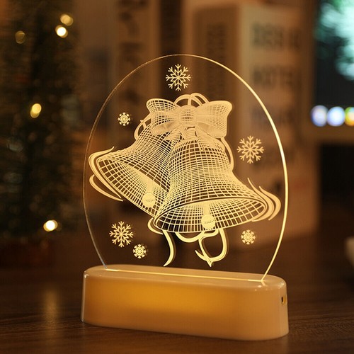 LED 3D Illusion Tischlampe Nachtlicht Schreibtischlampe Weihnachtslichter Deko - Bild 5 von 14