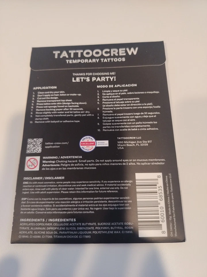 Tatuaje Temporal American Beauty EE. UU. Rojo Blanco Azul Disfraz Maquillaje 2 Kits/Paquete Foto 2 de 3