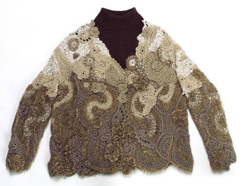 Crochet pattern copy 4246.   Womens free form cardigan.    28-62'' chest.  4ply - Picture 2 of 2