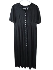 VTG Liz Claiborne Polka Dot Baby Doll Dress Accordion Pleats Grunge Goth