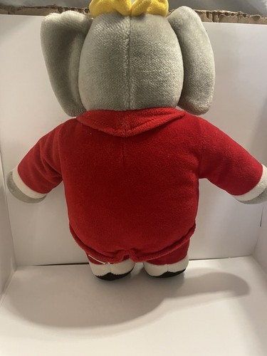 GUND Babar der Elefant Plüsch Vintage 1988 roter Anzug und Krone Stofftier Spielzeug - Bild 2 von 9