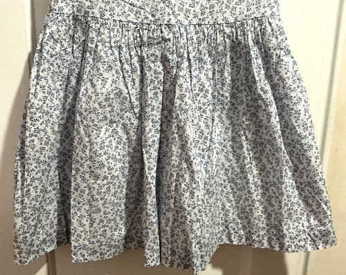 Jacadi Paris Peter Pan Collar Pleated waist fully lined blue floral Sz 10 Year - Picture 3 of 7