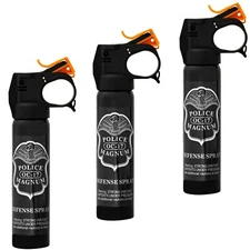 3 Police Magnum pepper spray 5 ounce Fire Master Fogger Self Defense Protection