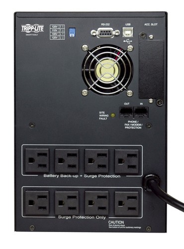 Tripp Lite SMART750SLT 750VA 500W UPS Smart Tower AVR 120V USB DB9 SNMP RJ45 - Picture 2 of 7