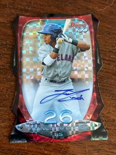 2013 Bowman Chrome Top 100 Francisco Lindor Indians Gold Auto /24 DC X-fractor