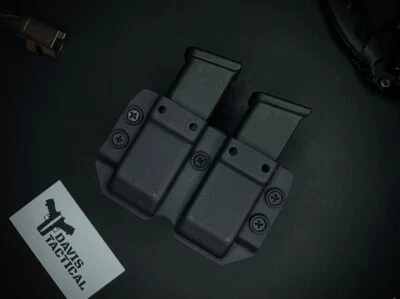Davis Tactical Kydex Double Magazine Carrier- 9/40 Double Stack Magazine & Glock