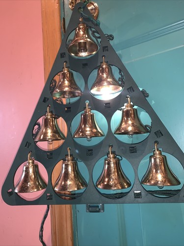 Mr. Christmas 10 Bells of Christmas 15 Lieder beleuchtet musikalisch Messing 1991 - Bild 5 von 10