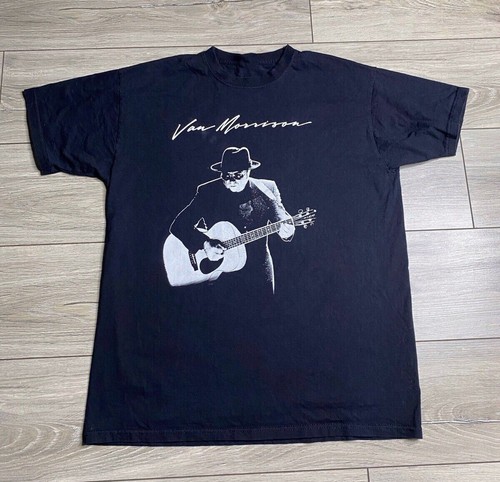Vintage Guitarist VAN MORRISON Concert Tour Shirt Black Unisex S-5XL NE2597 - Picture 1 of 3