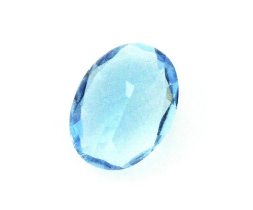 SEHR SCHÖNER 8 x 6 mm OVALER SCHLIFF BRASILIANISCHER SCHWEIZER BLAUTOPAS - Bild 2 von 2