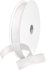Morex Ribbon Harmony Ribbon, Metallic, 5/8 Inch by 50 Yards, Iridescent White, I