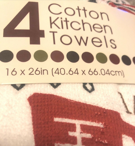 Toallas de cocina temáticas para hornear aparatos paño de cocina de algodón súper absorbente nuevo paquete de 4 - Imagen 2 de 7