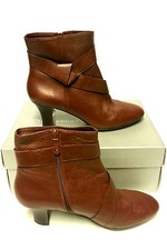 Rockport - Ordella Leather Side Knot Ankle Boot - Size 8 Clearance! Bb190 *