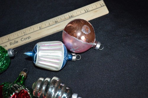 Antique Mercury Glass Ornaments Feather Tree Lot of 8 - Picture 6 of 7