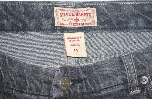 Vintage steve & Barry Denim Jeans Size 14 Black Light Wash - Picture 10 of 10