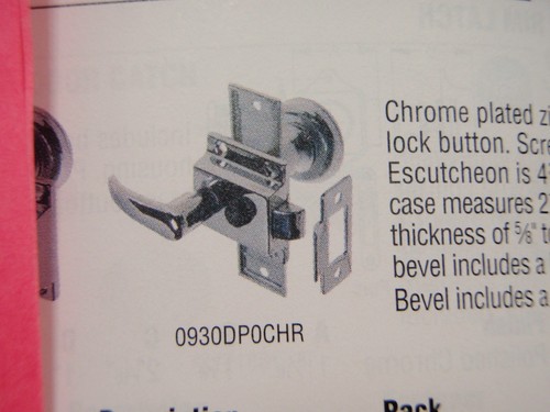 RIM LATCH SET PERKO 0930DP0CHR CHROME PLATED ZINC MARINE HARDWARE BOAT RV PARTS - Bild 2 von 2