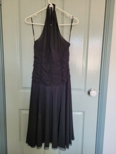 Miss Shop Black Halter Neck Dress Size 12