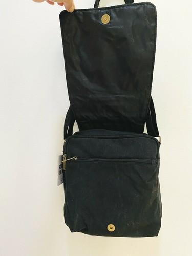 Robin Ruth PUERTO RICO Black Unisex Messenger Crossbody Shoulder Bag Big Size - Picture 5 of 6