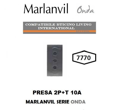 COMPATIBILE BTICINO LIVING INTERNATIONAL SERIE ONDA MARLANVIL PRESA PULSANTE RJ - Foto 24 di 42