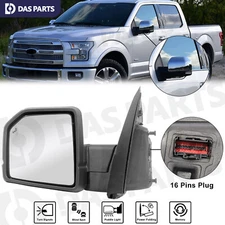 Power Mirror For 2015-2018 Ford F-150 F150 Driver Side Memory Turn Signal Chrome