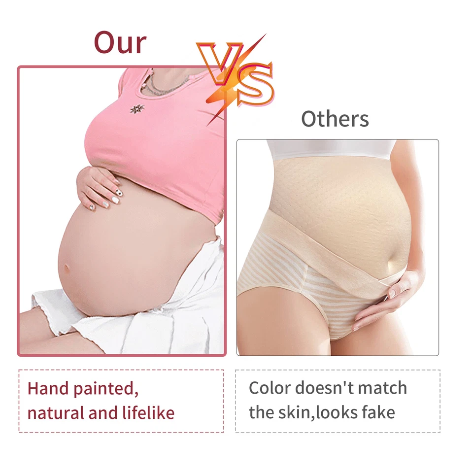 Silicone Pregnant Belly Real Fake Belly Artificial Pregnancy Belly 9 Months - Image 3 of 4
