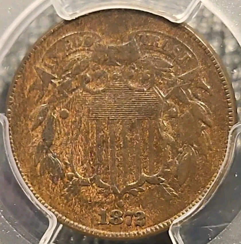 1872 TWO CENT PIECE PCGS XF40 KEY DATE EF40 OBSOLETE TYPE COIN 2 CENTS - Image 3 of 4