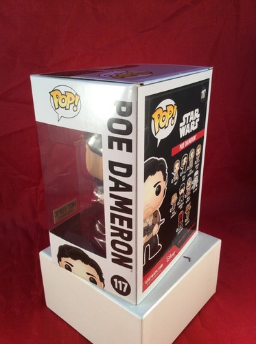 Funko Pop Star Wars - Poe Dameron #117 Hot topic Exclusive - NRFB - NEW - NM - Picture 3 of 6