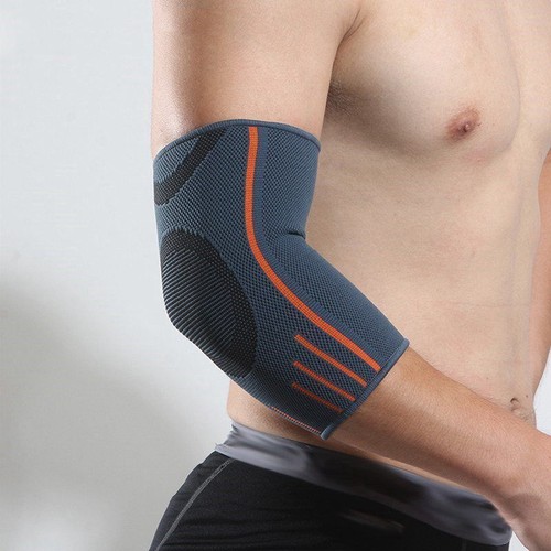 Elbow Brace Support Compression Sleeve Tennis Golfer Arthritis Pain Gym Easy Fit - Picture 4 of 11