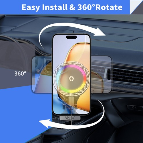 Wireless Charger Car Phone Holder Magnetic Phone Holder Stand For Magsafe Mobile - Zdjęcie 6 z 12