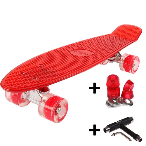 Mini-Board FunTomia LED Rollen Skateboard Cruiser board ABEC-9 + T-Tool + Gummi - Bild 44 von 64
