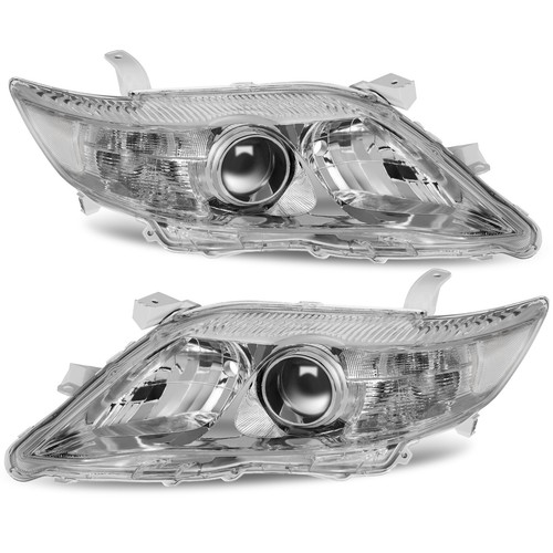 Left And Right Headlights For 2010-2011 Toyota Camry 4-Door Sedan Chrome Pair