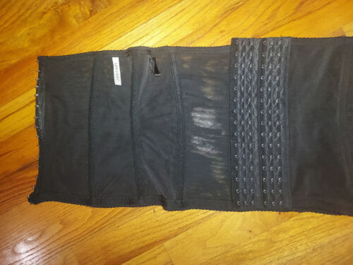 Corsetto sotto seno donna Ekouaer nero chiusura con gancio occhiello taglia 4XL - Foto 2 di 4