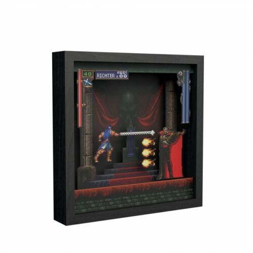 Pixelrahmen Castlevania SotN Intro Dracula 9x9 Shadow Box Kunst offiziell lizenziert - Bild 2 von 8